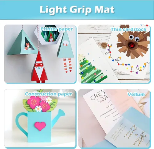 Miniatura 3 de HTVRONT Alfombrillas de corte de agarre ligero, paquete de 2 alfombrillas de corte de 12 x 12 pulgadas compatibles con Cricut Maker 3/Maker