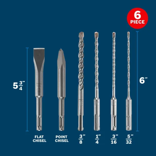 Miniatura 17 de Bosch HCK001 Juego de brocas para martillo rotativo SDS-Plus Bulldog de 7 piezas