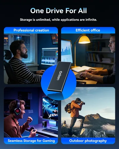 Miniatura 8 de Orlian Unidad de estado sólido SSD portátil externa de 250 GB USB 3.1 Gen 2 de hasta 500 MB/s de alta velocidad para teléfono, Windows, Android, PC