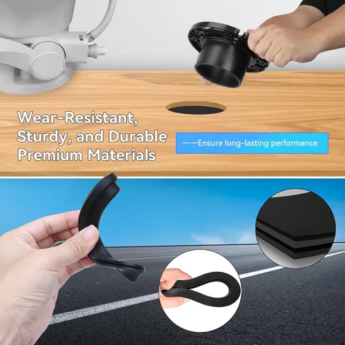 Miniatura 4 de Sello de inodoro RV con kit de brida de piso de enchufe de 3 pulgadas, sello de brida de inodoro RV se adapta a inodoros de RV 300/310/320