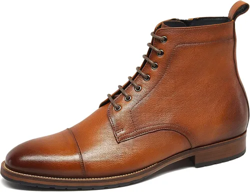 Miniatura 3 de Dockorio Botas chukka casuales para hombre, botas de vestir de cuero para hombre