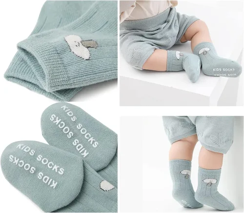 Miniatura 2 de QandSweet - Calcetines de algodón peinado para bebés recién nacidos y niños pequeños