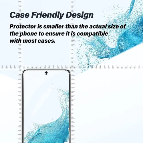 Miniatura 5 de BIGFACE Protector de pantalla de vidrio templado para Galaxy S22 Plus, paquete de 2, antiarañazos, desbloqueo ultrasónico de huellas dactilares