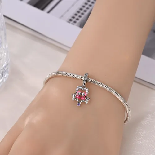 Miniatura 96 de KUNSIR Los abalorios se adaptan a pulseras Pandora para mujer, plata de ley 925, cuentas colgantes de joyería para niñas, dijes de feliz cumpleaños