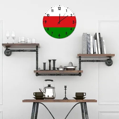 Miniatura 149 de Cheyan Reloj de pared con bandera de Canadá de 12 pulgadas, silencioso, sin tictac, de PVC, funciona con pilas, reloj redondo decorativo, regalo
