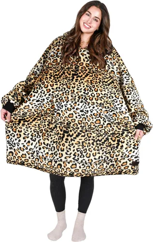 Miniatura 14 de Tirrinia Sudadera Manta de Gran Tamaño con Capucha, Mantas Sherpa Esponjosas Vestibles, Manta Sudadera Reversible y Acogedora, Regalo para Adultos #