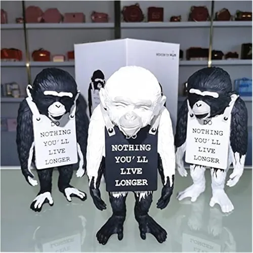 Miniatura 4 de Escultura de mesa, adornos de escritorio de moda, figurita de decoración de arte, accesorios de estatua de mono, decoración de arte callejero