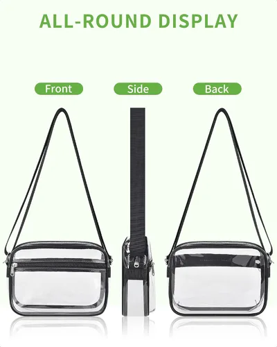 Miniatura 7 de MAY TREE Clear Bag for Stadium Events, Small Clear Purse Suitable for Concert Outfits, Sports, Work and Festivals