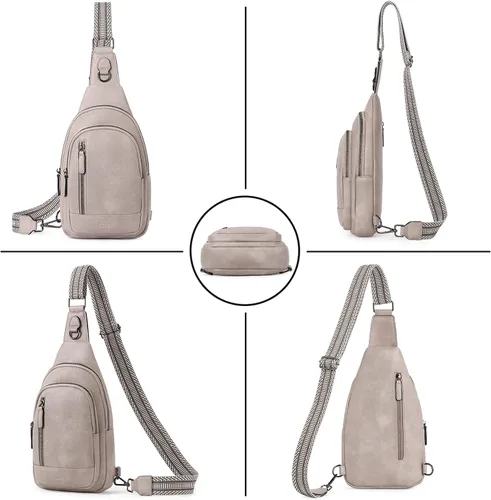 Miniatura 6 de CLUCI - Bolso cruzado para mujer, bandolera de piel, mochila para viajes