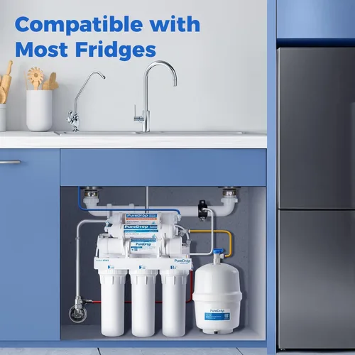 Miniatura 6 de PureDrop RTW5AK Sistema de filtro de agua de ósmosis inversa alcalina probado por SGS, sistema de filtración de agua RO de 6 etapas con pH+