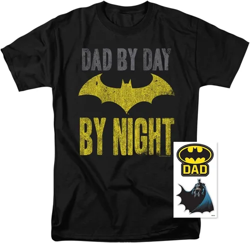 Miniatura 2 de Popfunk Camiseta clásica de Batman Dad by Day para el día del padre y calcomanías