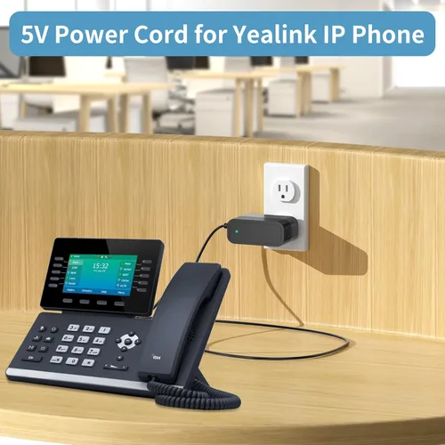 Miniatura 2 de Cargador de 5 V para teléfono Yealink T53W T54W T57W T46U MP54 MP56 T46S T48U Cable de alimentación compatible con Yealink IP Phones Adaptador