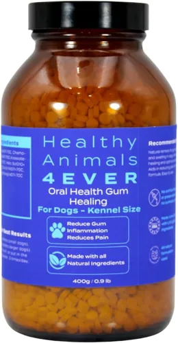 HA4E - Suplemento de salud oral para perros - Alivia la inflamación, alivia el dolor y combate las enfermedades de las encías - Natural, sin OMG,