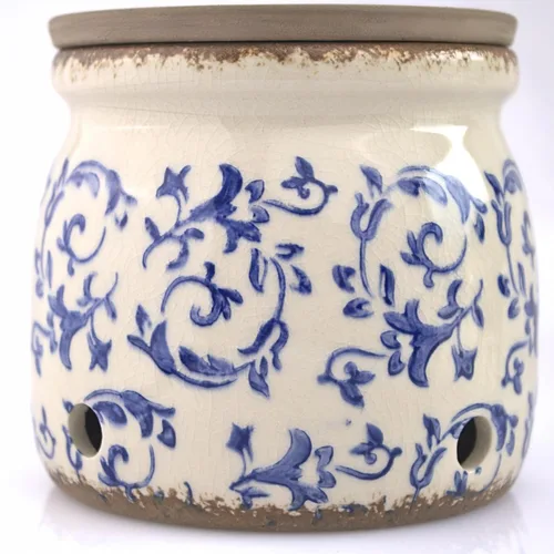 Okavango Garlic Keeper - Contenedor de ajo de terracota - Almacenamiento de ajo - Encimera de ajo - Soporte de ajo de cerámica - Tarro - Cuenco