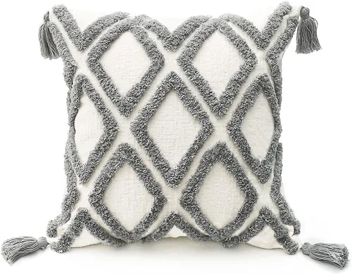 Miniatura 9 de PLWORLD - Funda de almohada con diseño boho de diamantes (1 unidad)