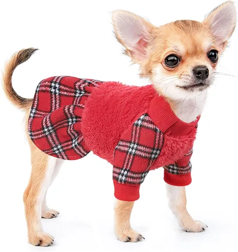 Miniatura 10 de Suéter para perros pequeños, ropa para cachorros, para perros pequeños, hembras y machos, vestido de suéter de invierno para perro, trajes para Rosa