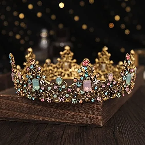 Miniatura 2 de hair jewelry crown tiaras for women Baroque Retro Princess Headdress Tiara Bridal Crown For Women Crystal Queen Selection Hair Band Party Birthday