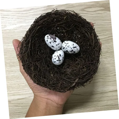 Miniatura 8 de Holibanna Nidos de pájaros para manualidades, nido para pájaros, chocolate, nidos de Pascua, nidos de pájaros naturales, nido de pájaros, huevos