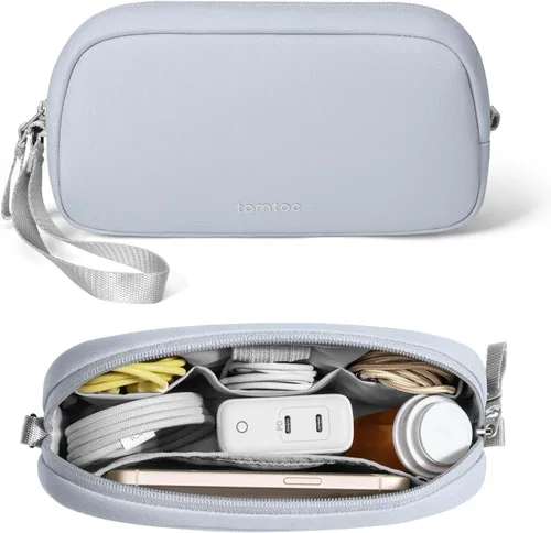 Miniatura 23 de tomtoc Organizador de Electrónicos Estuche de Viaje, Bolsa de Viaje Resistente al Agua Organizador de Cables para Artículos Esenciales, Estuche Verde