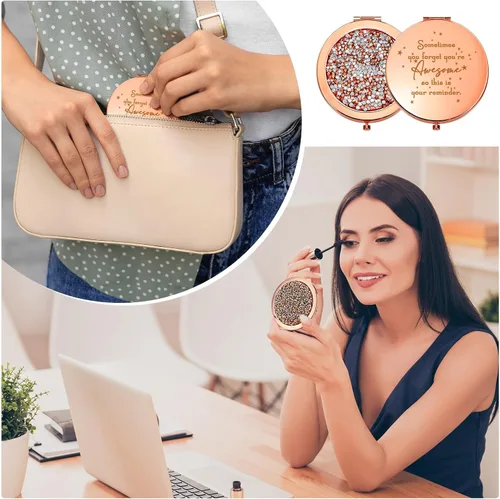 Miniatura 5 de Roowest 30 piezas de espejos compactos de regalo para mujeres, Sometimes You Forget Your Awesome Bulk Apreciation Party Favors for Employee Coworker
