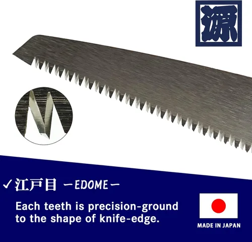 Miniatura 2 de KAKUGEN JAPAN Sierra plegable con mango de madera natural Japón hecho dientes ligeros con borde de cuchillo