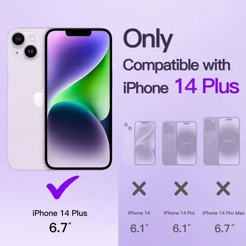 Miniatura 2 de JETech Funda transparente suave para iPhone 14 Plus de 6.7 pulgadas, protección completa para lente de cámara, compatible con carga inalámbrica