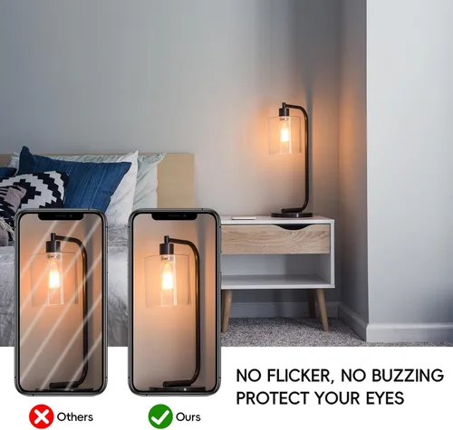 Miniatura 4 de Bombillas Edison Jensense LED E26 de 6W equivalente a 60 vatios, bombillas LED vintage CRI90+ ST19, bombillas de luz clara regulables, 2700K blanco