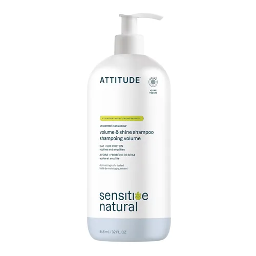 Miniatura 8 de ATTITUDE Champú para el cabello para cuero cabelludo seco sensible, verificado por EWG, avena calmante, protege el color, ingredientes derivados