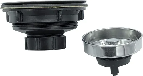 Miniatura 5 de Colador de cesta de 4 pulgadas para fregadero de cocina de acero con base de ABS y montaje de colador extraíble, para fregadero de cocina estándar