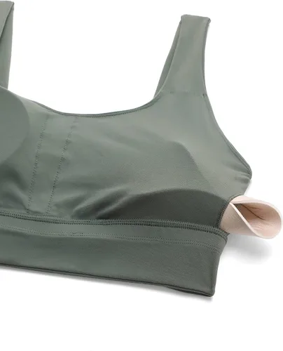 Miniatura 35 de CRZ YOGA Butterluxe - Brasier deportivo con espalda en U para mujer, cuello redondo, acolchado, de bajo impacto, para yoga, entrenamiento