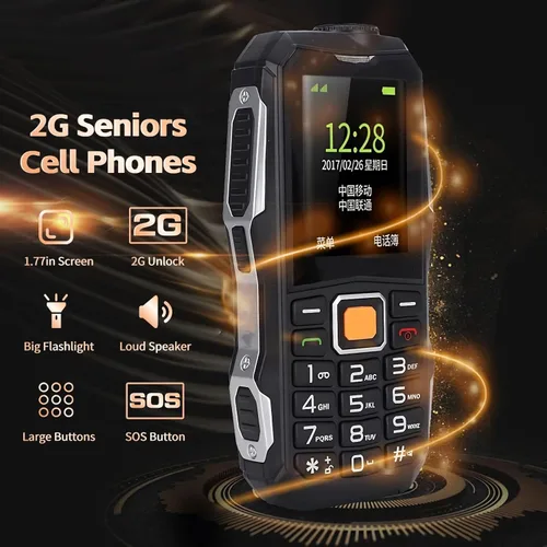 Miniatura 2 de Teléfonos celulares para personas mayores Dual SIM Dual Standby, 32 + 32M teléfono desbloqueado GSM teléfonos celulares para personas mayores