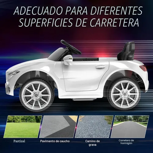 Miniatura 6 de Auto de paseo para niños de 12 V con control remoto de 2.4 G, automóvil eléctrico alimentado por batería, puertas dobles, cinturón de seguridad, luz
