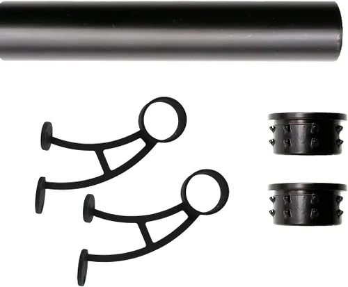 Miniatura 20 de Kit de riel de pie de montaje en barra sólida, tubo de acero inoxidable negro mate con conector interno, soporte de riel de pie de montaje en barra