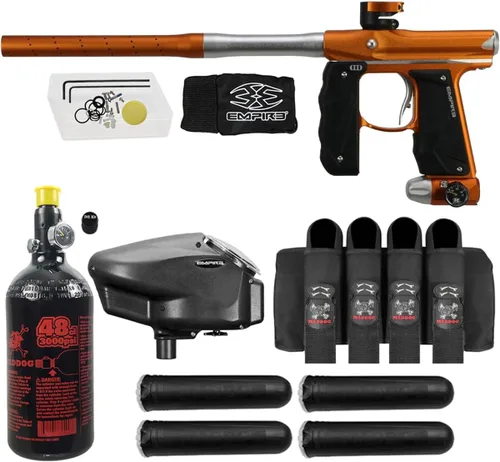 Miniatura 11 de Maddog Empire Mini GS Marcador de Pistola de Paintball Electrónico Completamente Automático con Tanque de Paintball HPA 48/3000, Cargador Polvo