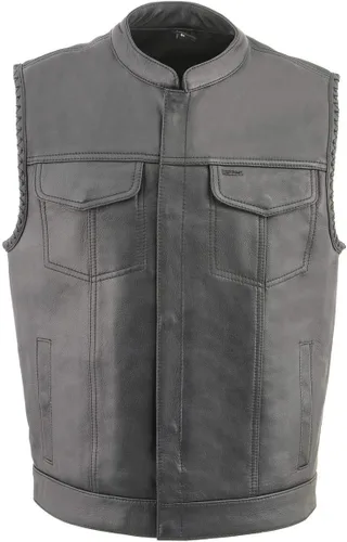 Miniatura 8 de Milwaukee Leather Men's Club Style Motorcycle Vest -Premium Leather, Dual Closure, CCW Pockets, Patch-Ready Back