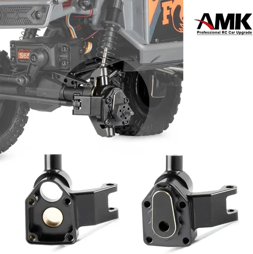 Miniatura 3 de UTB18 Carcasa de eje de peso de contador de latón Revestimiento negro para Axial RC Crawler 1/18 UTB18 Capra Unlimited Trail Buggy RTR Pieza de E