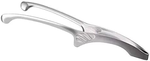 Miniatura 2 de 2 pinzas de acero inoxidable de 7.9 pulgadas para servir alimentos, pinzas de cocina de pie para parrilla, buffet