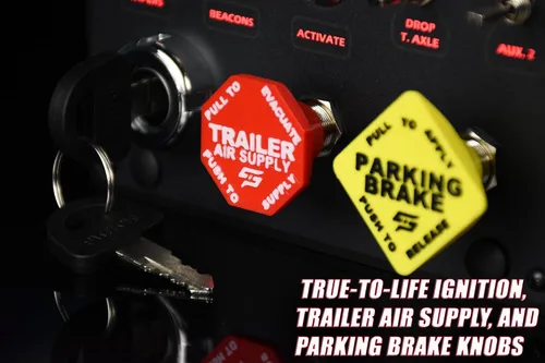 Miniatura 4 de Caja de botones SIM-PANEL HT/HTE para American Truck Simulator (Caja de botones ATS/ETS2) (CON ILUMINACIÓN TRASERA PERSONALIZABLE)