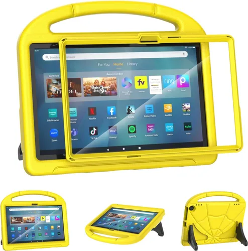 Miniatura 13 de Funda para tablet Amazon Fire Max 11 para niños (13ª generación, versión 2023), ligera, a prueba de golpes, con asa y soporte para tablet Kindle Azul