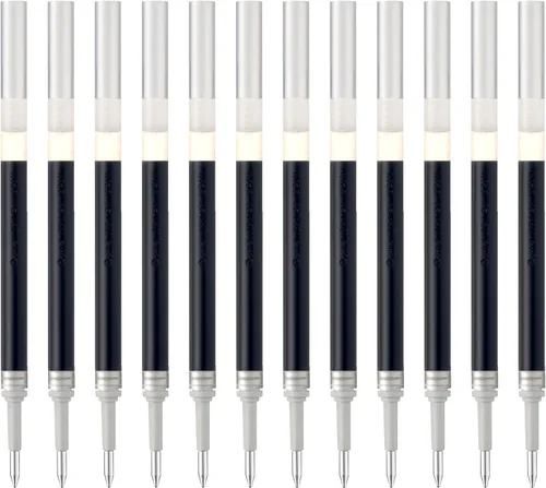 Pentel - Tinta de recarga para bolígrafo de gel EnerGel, punta de metal de 0.7mm, tamaño mediano, tinta sepia, paquete de 12 (LR7-SP)