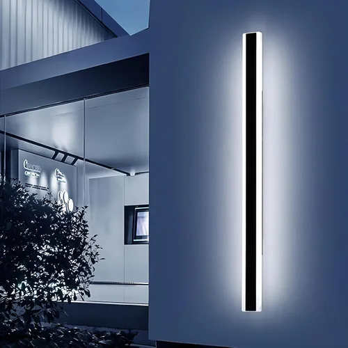 Miniatura 28 de Luces de Pared Modernas para Exterior de Casa, Apliques de Pared al Aire Libre de 23.6 Pulgadas, 3 Luces Color 3000K/4500K/6000K, Resistente al Agua