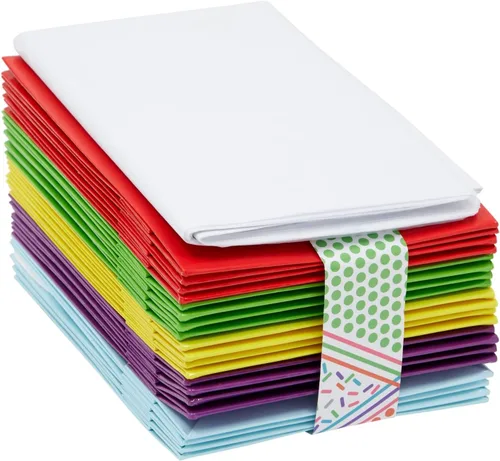 Miniatura 4 de BLUE PANDA Paquete de 20 bolsas de regalo pequeñas de papel con asas, bolsas de regalo de 5.5 x 2.5 x 7.9 pulgadas con 20 hojas de papel de seda