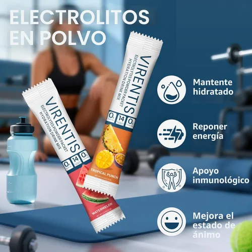Miniatura 5 de 16 barras de electrolitos en polvo, paquetes de hidratación sin azúcar, mezcla de bebida líquida diaria con electrolitos IV para rehidratación con 8