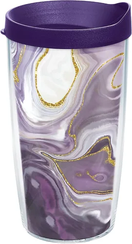 Tervis Marble - Alexandrite hecho en Estados Unidos Vaso aislado de doble pared para viajes mantiene las bebidas frías y calientes, 16 onzas, Clásico