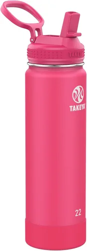 Miniatura 12 de Takeya Actives - Botella de agua de 24 onzas con tapa con popote, aislamiento de acero inoxidable de doble pared, apta para lavavajillas y sin BPA