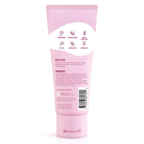 Miniatura 9 de HAPPY CURVES Loción a polvo anti-roce y control de olor para mujer: Crema sin aluminio para partes privadas, debajo del pecho y cuerpo 2.25 fl oz