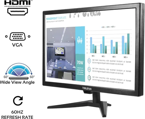 Miniatura 3 de Monitor de PC de 20 pulgadas 16:9 1600x900 Pantalla LED de pantalla LED, 5Ms, 60 Hz, montaje VESA, altavoz integrado, con VGA HDMI AV BNC USB