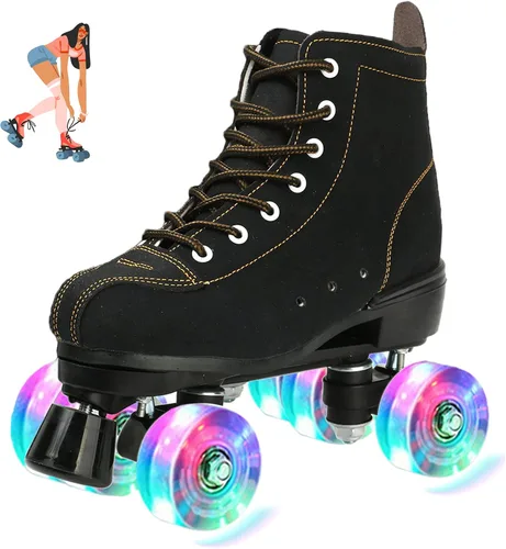 Miniatura 8 de jessie Patines de ruedas para mujer, de doble fila, para exteriores e interiores, patines ajustables para mujeres, hombres, niños y niñas