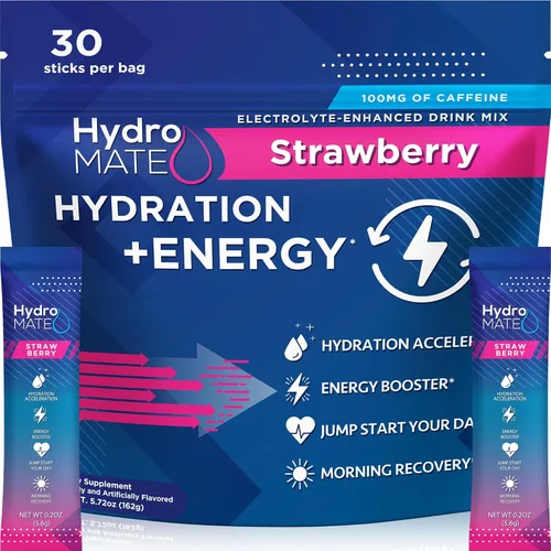 Miniatura 15 de HydroMATE - Paquetes de electrolitos en polvo para mezclar bebidas, acelerador de hidratación, bajo en azúcar, alivio rápido para fiestas