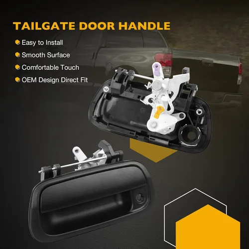 Miniatura 3 de Gledewen Manija de puerta trasera de metal mejorada, compatible con Toyota Tundra 2000-2006, reemplaza # 80866 TO1915110 690900C010